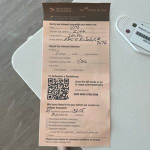 Proof of owed postage